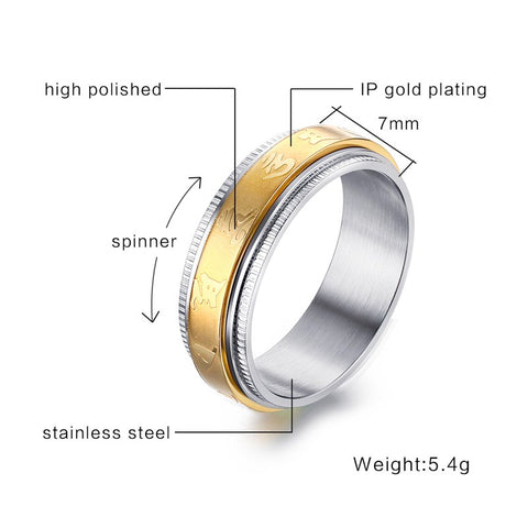 Gold Rotating Blessed Ring