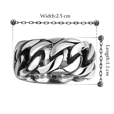 Rope Chain Punk Ring